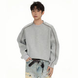 Zipper Pullover Sweatshirt Men Women Streetwear Fashion Loose Casual B