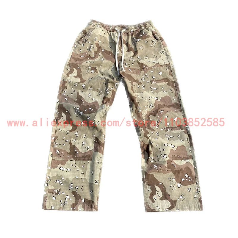 2024 new american vintage direct casual functional work pants heavy duty washed outdated logging pants desert camo high street unique default style 2966