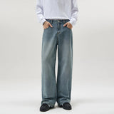 men wide leg straight streetwear fashion loose casual vintage denim baggy jeans pants women y2k jeans trousers ripped baggy denim