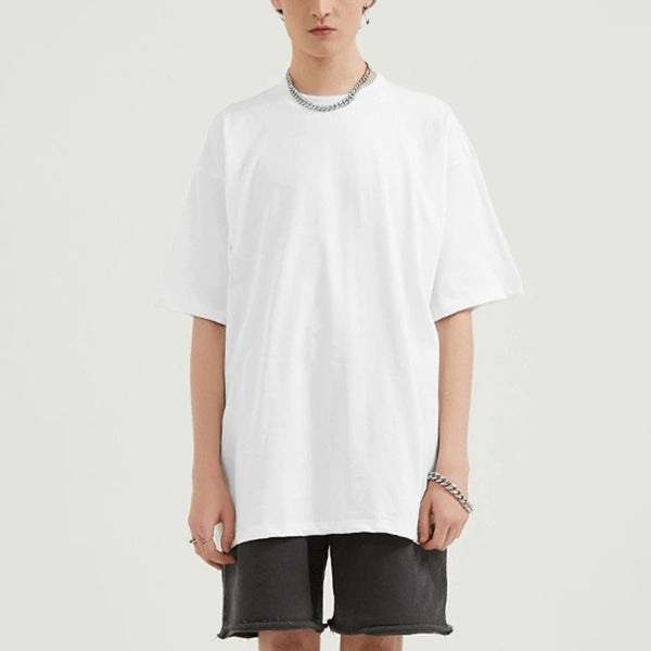 Vaporwave Chrome logo – T Shirt Men Cotton Solid Mens Summer Tshirts Oversized Tee S