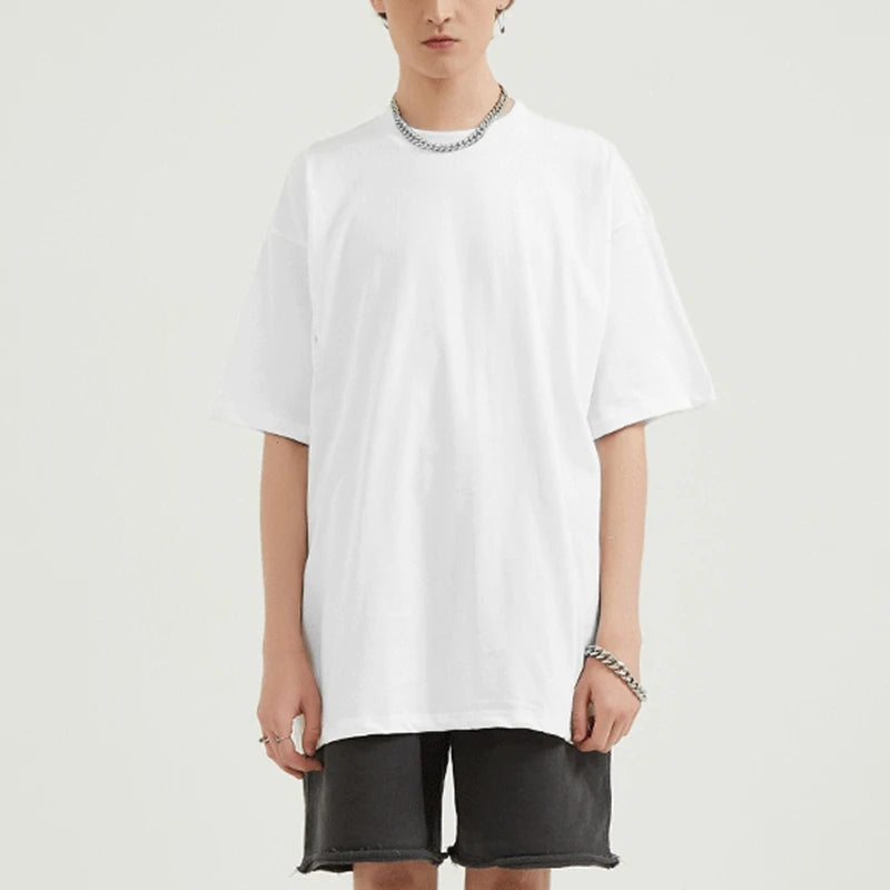Vaporwave Chrome logo – T Shirt Men Cotton Solid Mens Summer Tshirts Oversized Tee S