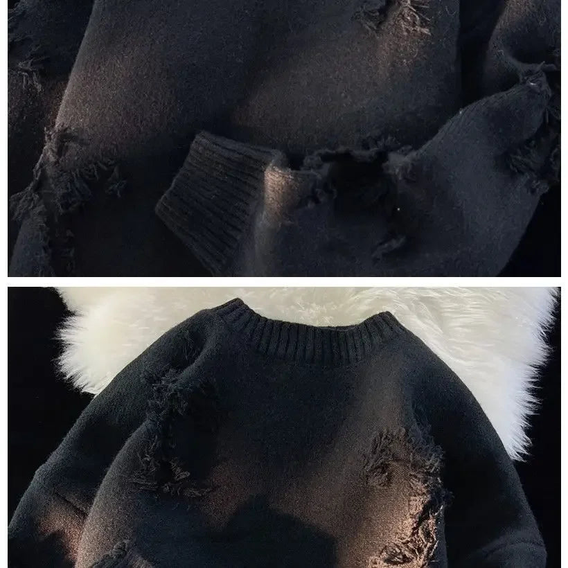 y2k flame knit sweater in soft cotton blend for fashion-forward fall wardrobes, ideal for men’s fashion and seasonal streetwe