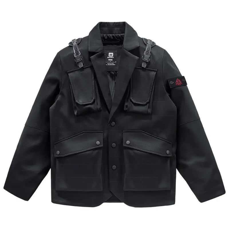 Windbreaker quilted bomber zip-up nan minimalist