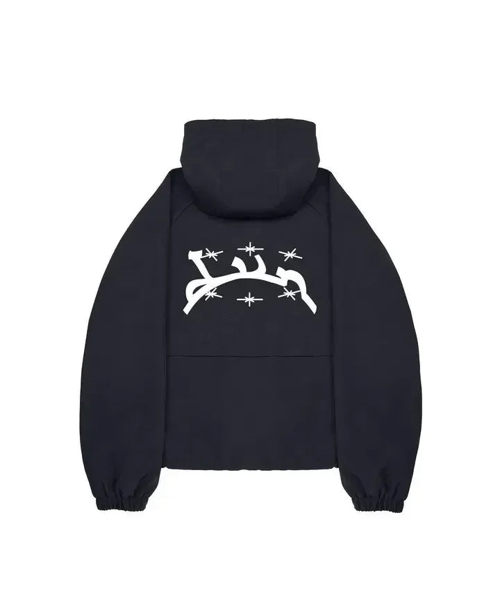 Harajuku Vintage Washed Divin Zip Up Hoodie Y2K Streetwear Goth Hip Ho