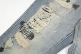 mens fashion ripped jeans blue straight baggy jeans trousers luxury loose casual distressed denim pants male 1 unique jeans style 4609