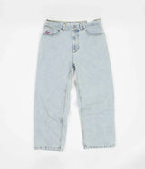 y2k gothic polar big boy baggy jeans cartoon embroidery streetwear mens womens fashion denim pants hot sell wide leg trouser unique jeans style 4858