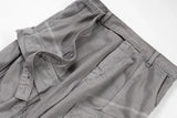 streetwear big pockets sashes pleated baggy jeans for men and women washed straight casual cargo pants oversize denim trousers unique cargo style 148