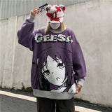grunge pullover streetwear, modern knitwear, cozy fashion fit, stylish street outfit, modern aesthetic appeal