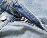 streetwear ripped damaged washed blue baggy denim pants for men straight distressed casual jeans oversized cargo trousers unique cargo style 5305
