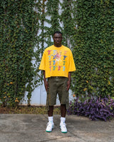 Glitchcore Graphic tee – Street Retro Popular Letter Pattern Oversized T Shirt Mens Y
