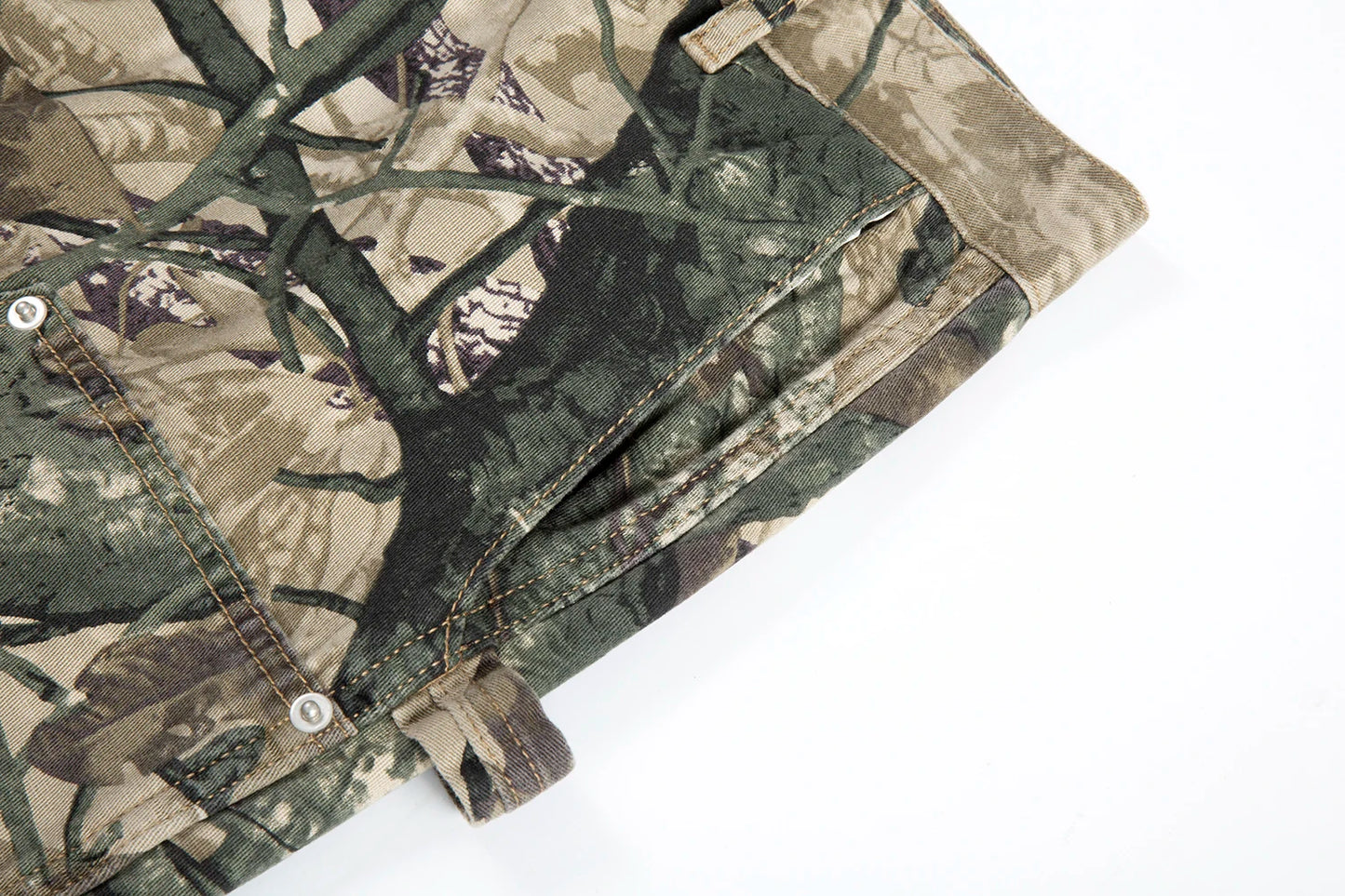 high street leaf camouflage logging pants for men straight patchwork baggy jeans cargos y2k pantalones hombre oversized trousers unique cargo style 1185