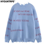 grunge pullover streetwear, modern knitwear, cozy fashion fit, stylish street outfit, modern aesthetic appeal
