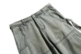 streetwear washed vintage ribbons logging jeans pants mens straight ropa hombre baggy cargos oversized loose denim overalls unique cargo style 5623