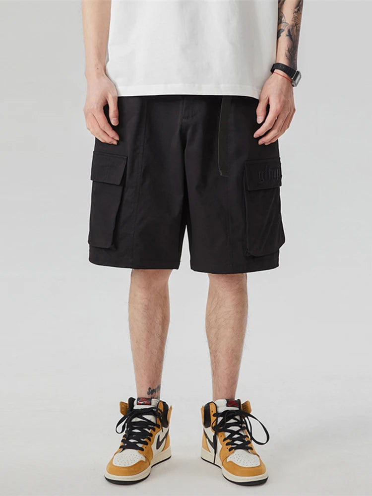summer new american retro cargo shorts for men casual multi pocket baggy y2k shorts streetwear hip hop embroidery short cargo unique cargo style 311