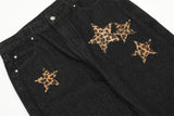 black baggy jeans men star patchwork straight denim pants fashion jeans male streetwear hip hop y2k loose trousers unique jeans style 828