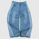 harajuku y2k baggy jeans high quality embroidered striped sweatpants baggy jeans women streetwear casual wide leg denim pants unique joggers style 4767
