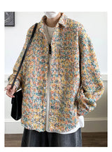 Original New Korean Harajuku Check Jacket Mens Autumn 2024 New Design