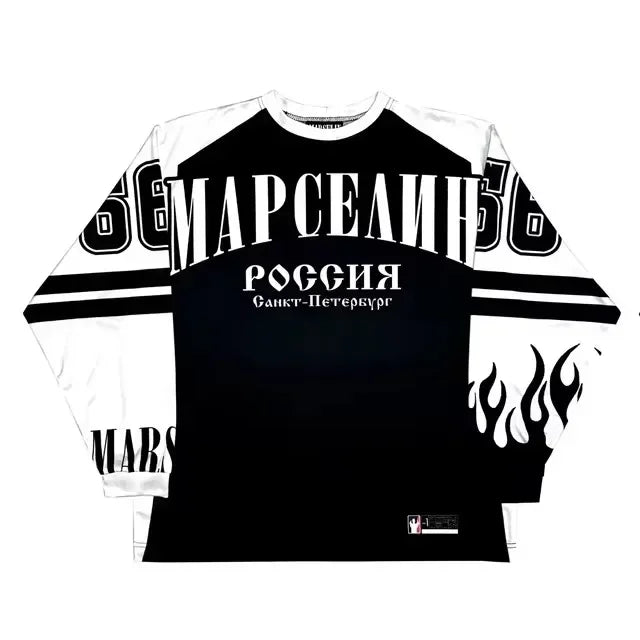 Gothic Oversized shirt – Harajuku Sprots Long Sleeved T Shirt Mens And Womens Y2K Jer