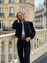 Women Bomber Jacket White Autumn And Winter Button Baseball Bomber Sho