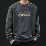 2025 Spring Letter Print New In Sweatshirt Mens Patchwork Long Sleeve