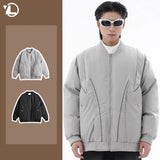 Winter Thickening Flying Baseball Uniform Solid Multi Pocket Simplicity Warm Cotton Jacket 2024 New Streetwear Male Parkas