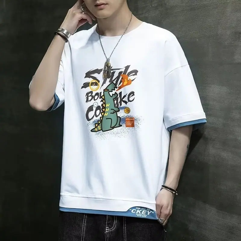 Harajuku Anime panel – 2023 New Mens Graphic T Shirt Japan Hot Sale Cartoon Casual
