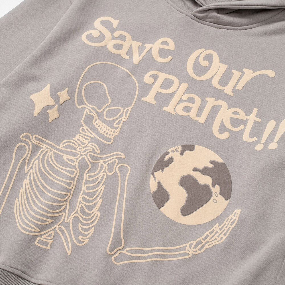 "Save Our Planet" Graphic Unisex Streetwear Vintage Women Men Y2K Hoodie