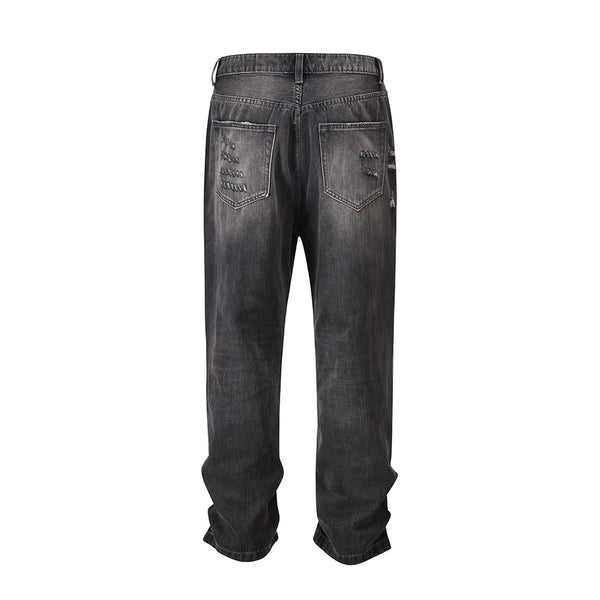 frayed hole washed pantalones hombre baggy jeans mens straight hip hop casual ropa y2k denim pants oversized cargo trousers baggy cargo bottoms
