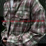 New 2024 Autumn Winter American Heavyweight Vintage Workwear Shirt Men's Coat Loose And Versatile Collar Tops Clothing Flannel
