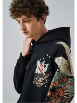 techwear flame hoodie for men, oversized streetwear fit with bold knit design, mens fashion layer for modern streetwear colle