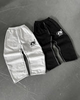 y2k street simple fashion casual sports trousers men y2k harajuku retro wide leg pants trendy brand oversized trousers women unique default style 3308