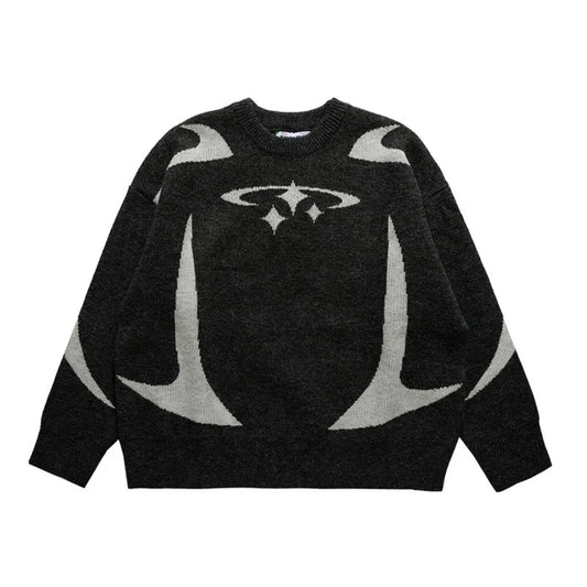 grunge oversized knit streetwear piece for layered look and winter street fits, ideal for men’s fashion and seasonal streetwe
