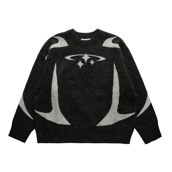 grunge oversized knit streetwear piece for layered look and winter street fits, ideal for men’s fashion and seasonal streetwe