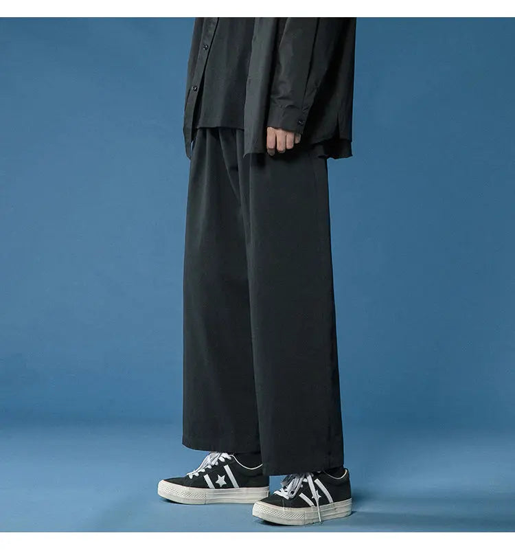 cotton casual pants men fashion oversized wide leg pants men streetwear hip hop loose straight pants mens vintage trousers m 3xl unique default style 3790