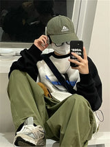 90s Vintage Hoodie Women Hip Hop Streetwear Oversized Sweatshirts Boyfriend Style Harajuku Retro Long Sleeve Pullover