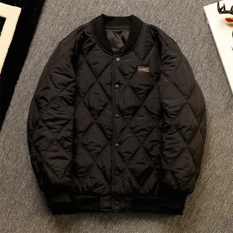 Japanese High Street Men and Women Winter Trendy Personalized Baseball Jacket Thick Jacket Couple Loose Retro Harajuku Top y2k