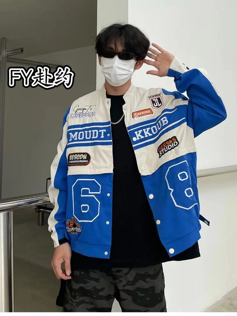 Leather Panel Streetwear Jacket Daily Fit Staple