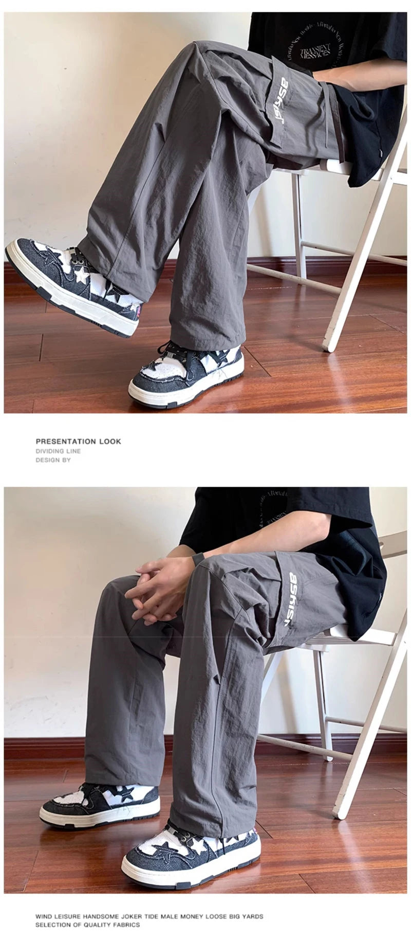 american retro straight leg cargo pants mens baggy casual outdoor gym trousers autumn thin tactical quick dry pantalones hombre unique cargo style 3428