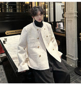 grunge winter jacket, layered citywear - comfortable cotton fit with bold prints