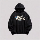 New Letter Cartoon Graphic Printed Hooded Sweatshirts For Men Autumn