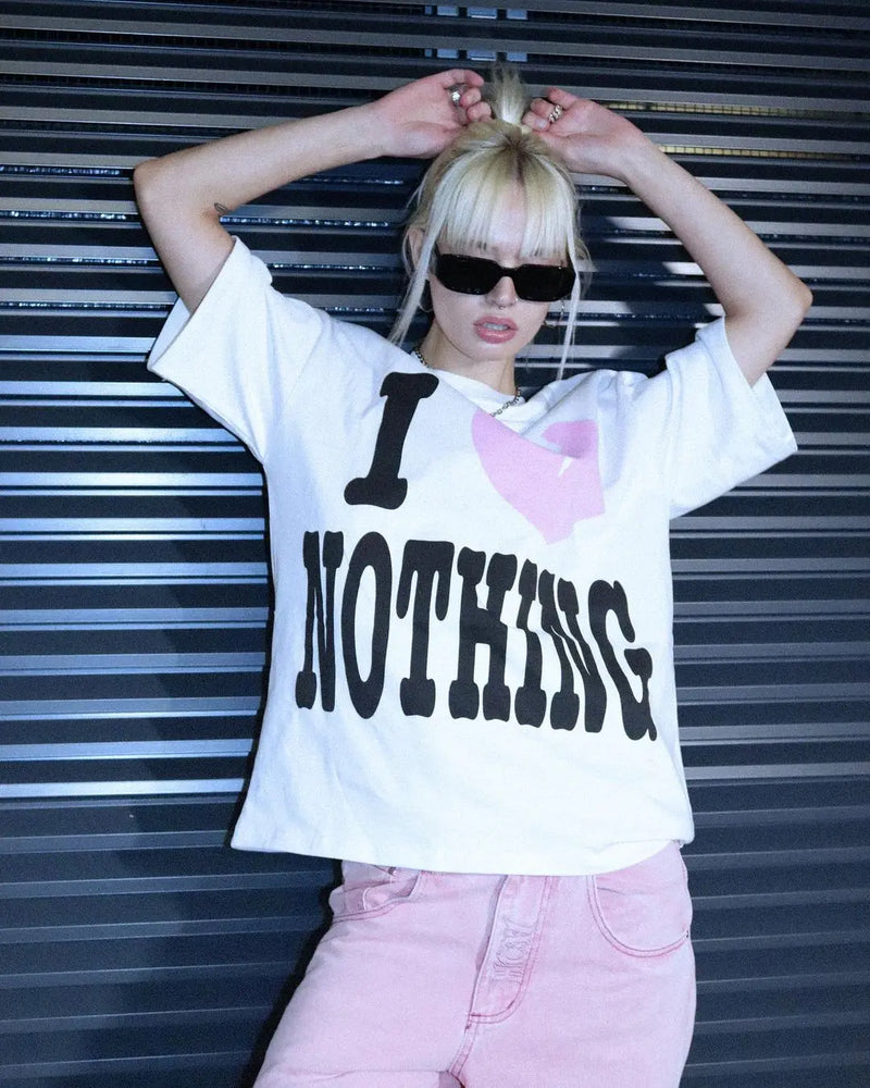 Harajuku Pastel Print Tee – Kawaii Bear Sparkle Cloud Design