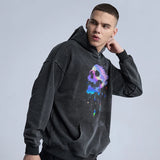 sadcore oversized shirt featuring rainbowtouches washed hoodie vintage oversized men high street skull fashion hip hop unisex hoodies loose mens graphic hoodies