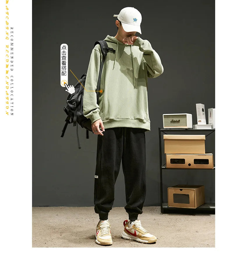 2023 autumn new light luxury fashion pants men all match loose casual sports pants all match boutique clothing simple style unique default style 3634