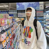 Autumn Graffiti Letter Hooded Sweatshirts Men's Design Graphic Printed Hoodies New Hip Hop Fashion Hoody Y2K