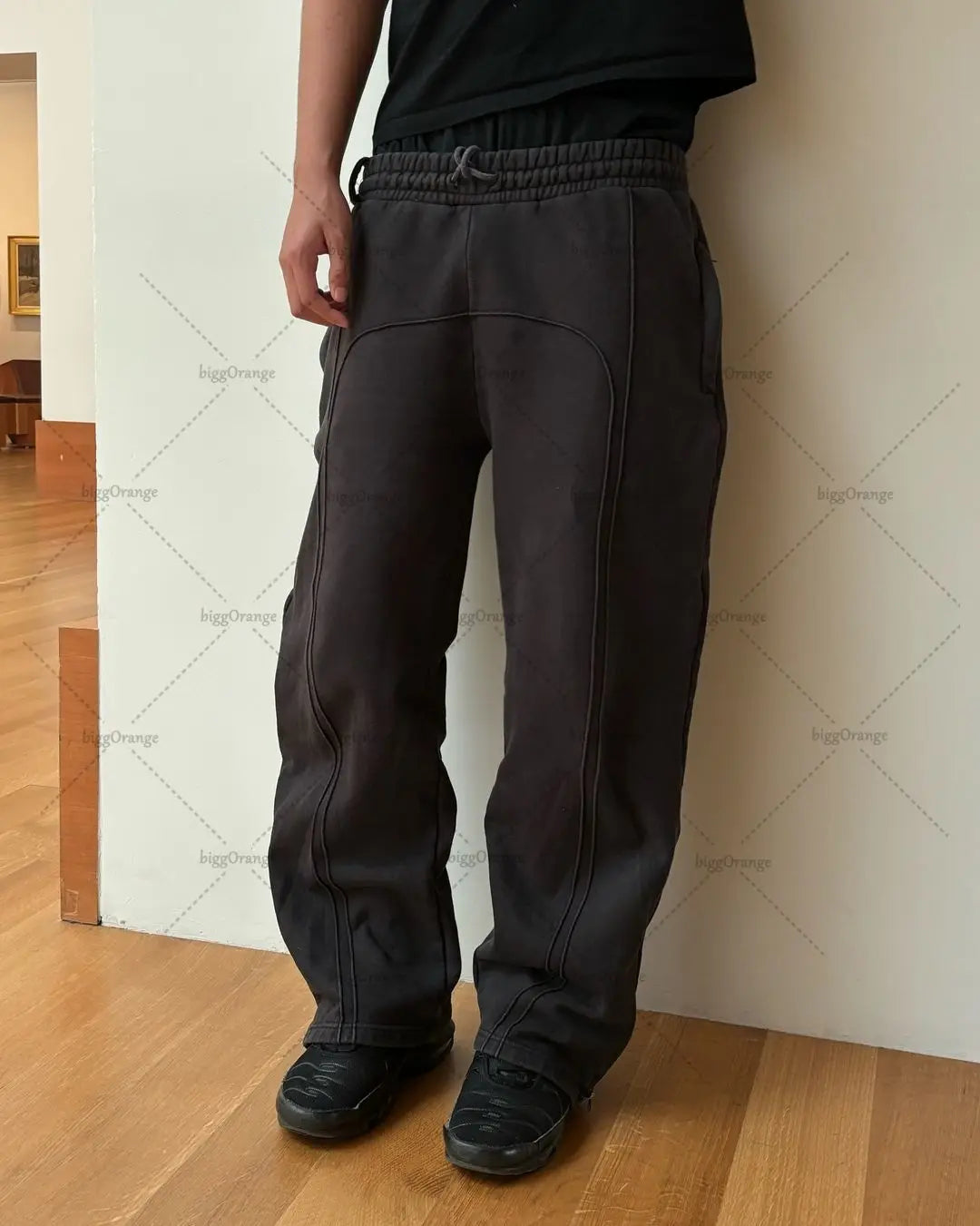 2024 high street trendy straight casual pants american harajuku retro splicing oversized sweatpants men personalized streetwear unique joggers style 2755