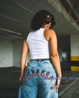 y2k baggy jeans harajuku print pattern streetwear fashion hip hop men women high waisted casual wide leg jeans anime clothes unique jeans style 4340