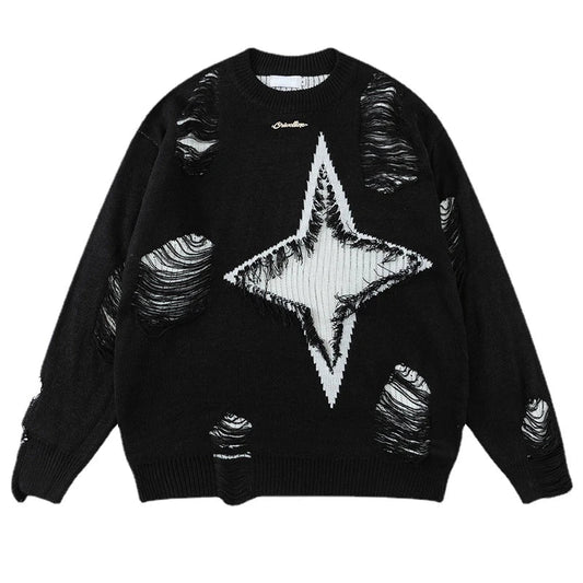 loose fit o-neck sweater, daily wear knit, cozy fashion fit, stylish street outfit, modern aesthetic appeal