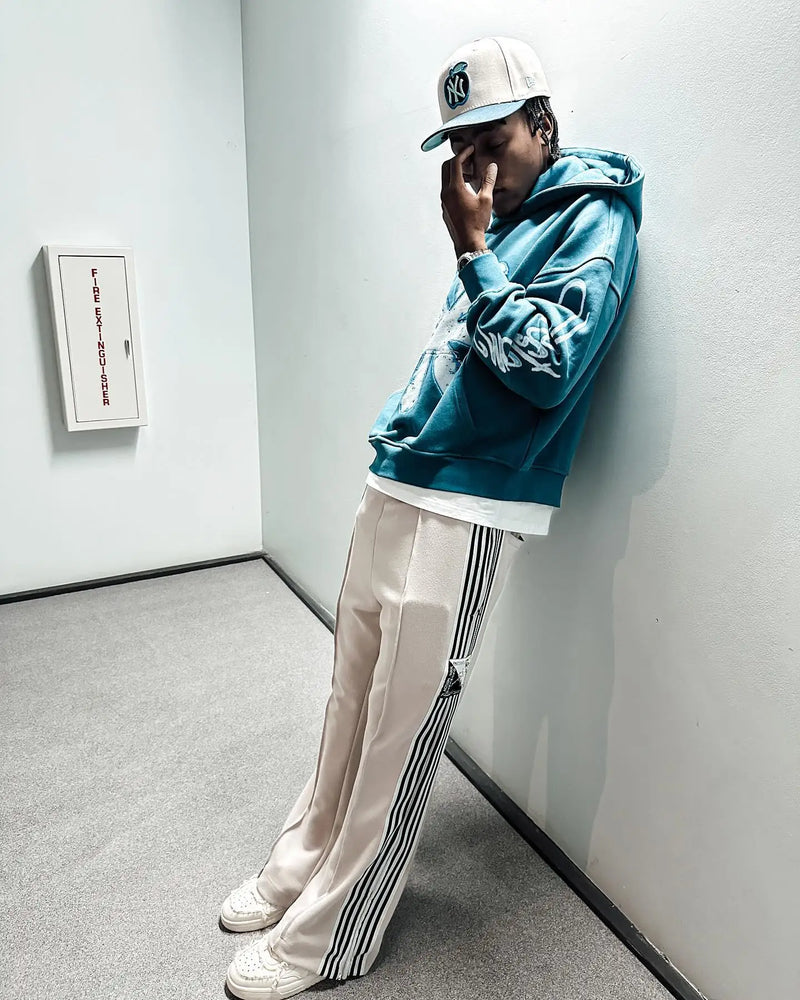 Fashion Trendy Gothic Letters Oversize Hoodie Men's Y2K Street Hip Hop Harajuku Loose Long Sleeve Pullover Sweatshirt Women