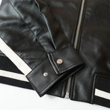 Spring And Autumn Men's Leather Jacket Coat American Baseball Suit Stitching Leather Jacket