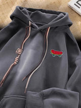 Autumn Kawaii Skateboard Graphic Hoody Mens New In Cotton Fleece Retro